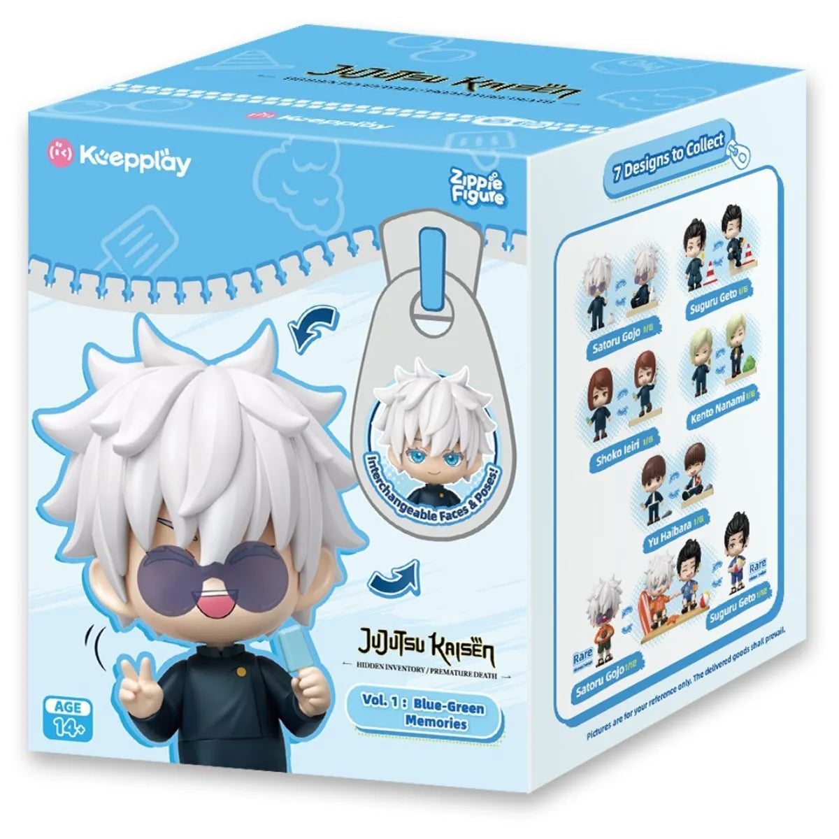 KEEPPLAY Jujutsu Kaisen Season 2, Volume 1: Blue Green Memories Zippie Figure Blind Box