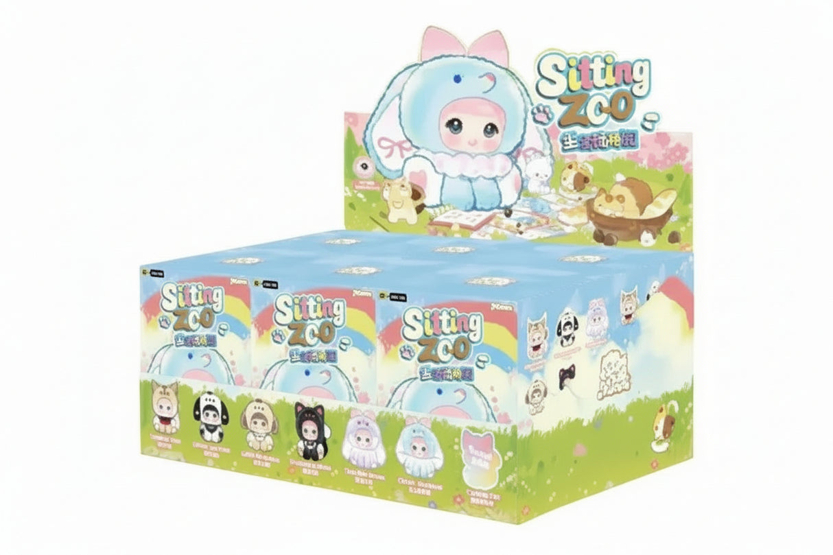 TOP TOY x SURE FUN Nommi Sitting Zoo Series Vinyl Plush Doll Keychain Blind Box