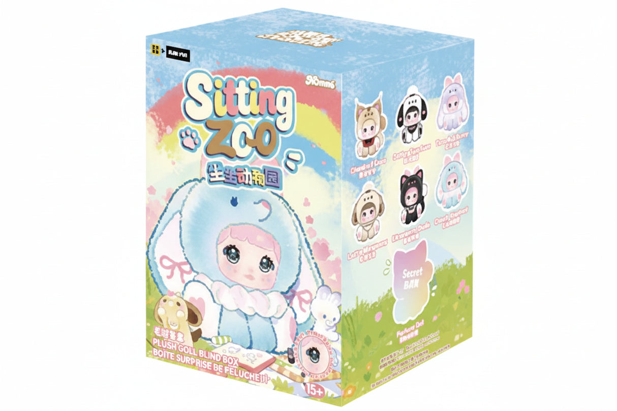 TOP TOY x SURE FUN Nommi Sitting Zoo Series Vinyl Plush Doll Keychain Blind Box