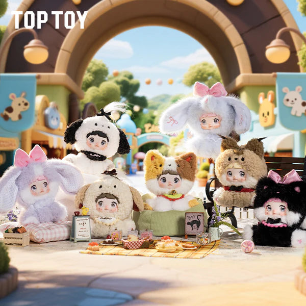 TOP TOY x SURE FUN Nommi Sitting Zoo Series Vinyl Plush Doll Keychain Blind Box