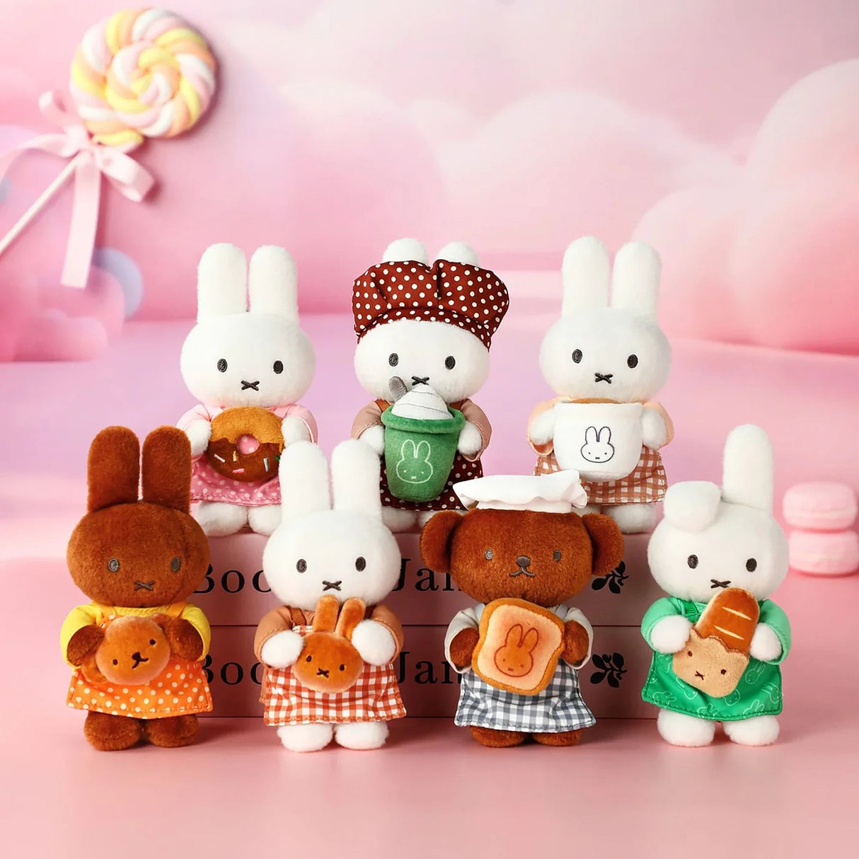 VIPO x Miffy Bakery Series plush keychain blind box lineup image