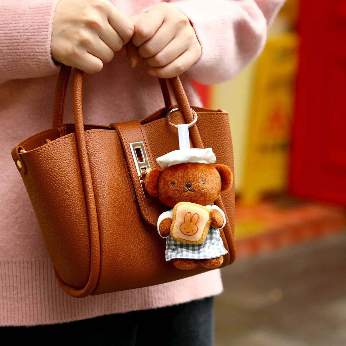 VIPO x Miffy Bakery Series plush keychain lifestyle bag charm image