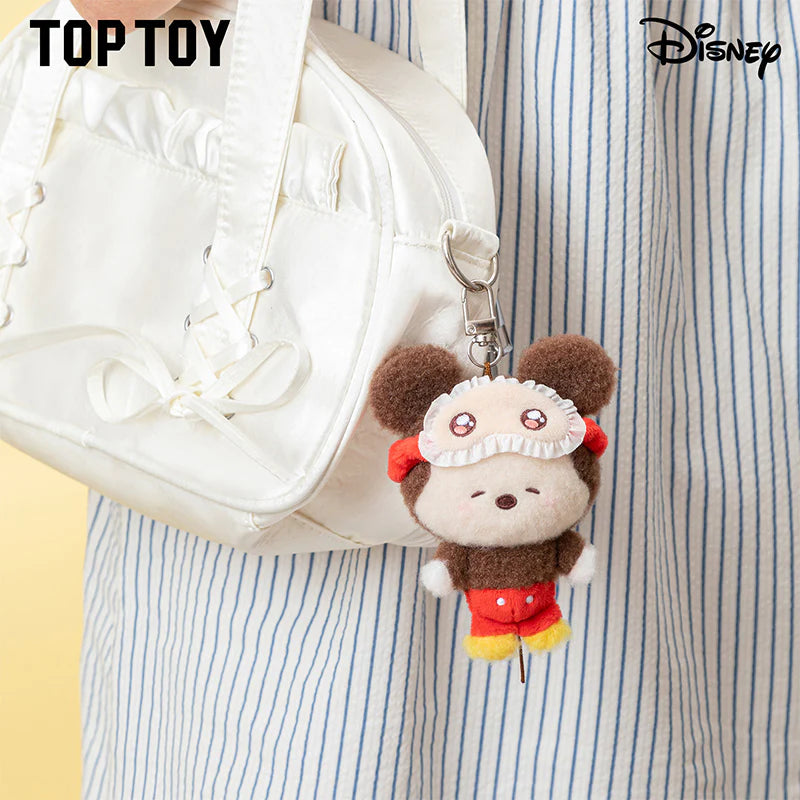 TOP TOY x Disney Squinting Sleepwear Series Plush Keychains Blind Box
