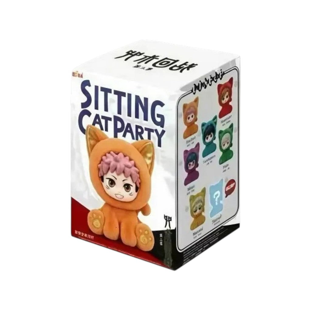 EAKI Jujutsu Kaisen Sitting Cat Party Series plush keychain blind-box packaging
