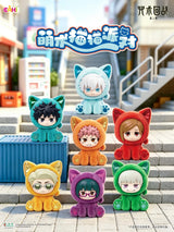 Back of EAKI Jujutsu Kaisen Sitting Cat Party Series blind-box packaging