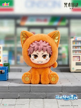 Yuji Itadori plush keychain from the EAKI Jujutsu Kaisen Sitting Cat Party Series
