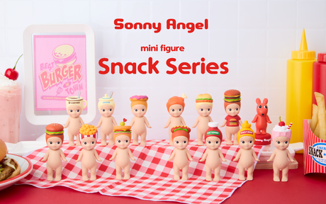 Sonny Angel Snack Series regular and secret figures in a retro diner display