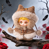 Tan fur-hooded Sinck Mua Materialism Series plush keychain character