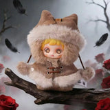 Tan fur-hooded Sinck Mua Materialism Series plush keychain character