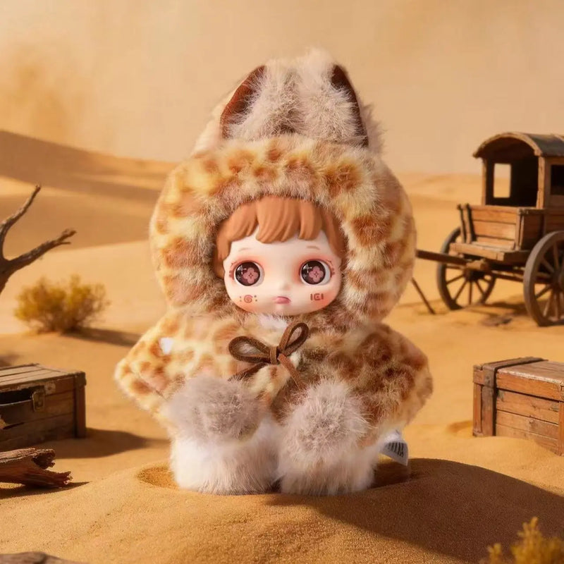 Spotted fur-hooded Sinck Mua Materialism Series plush keychain character