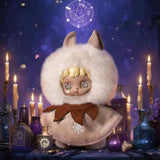 White hooded Sinck Mua Materialism Series plush keychain character