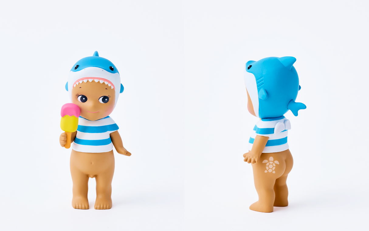 Sonny Angel Summer Vacation Sun-Kissed Style Shark regular design front and back